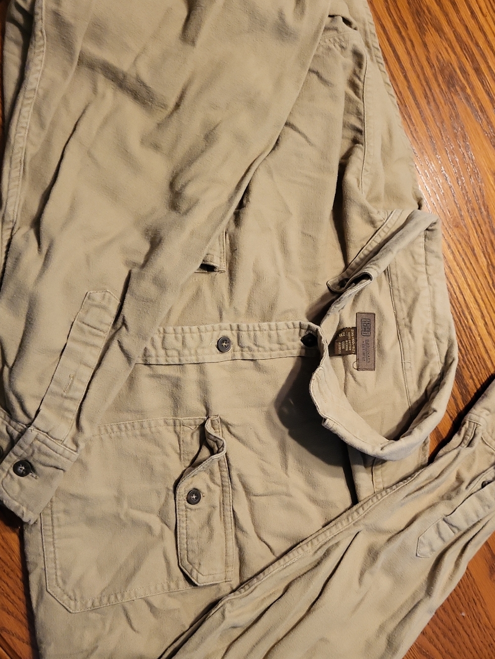 Faded Glory Men's Khaki Utility Jacket - Lightweight Casual